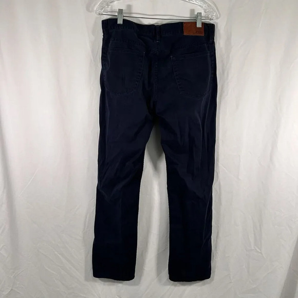 Polo Ralph Lauren Pants Men's 32x32 Blue Chino Pockets Button Zip Cotton Blend - Picture 11 of 13